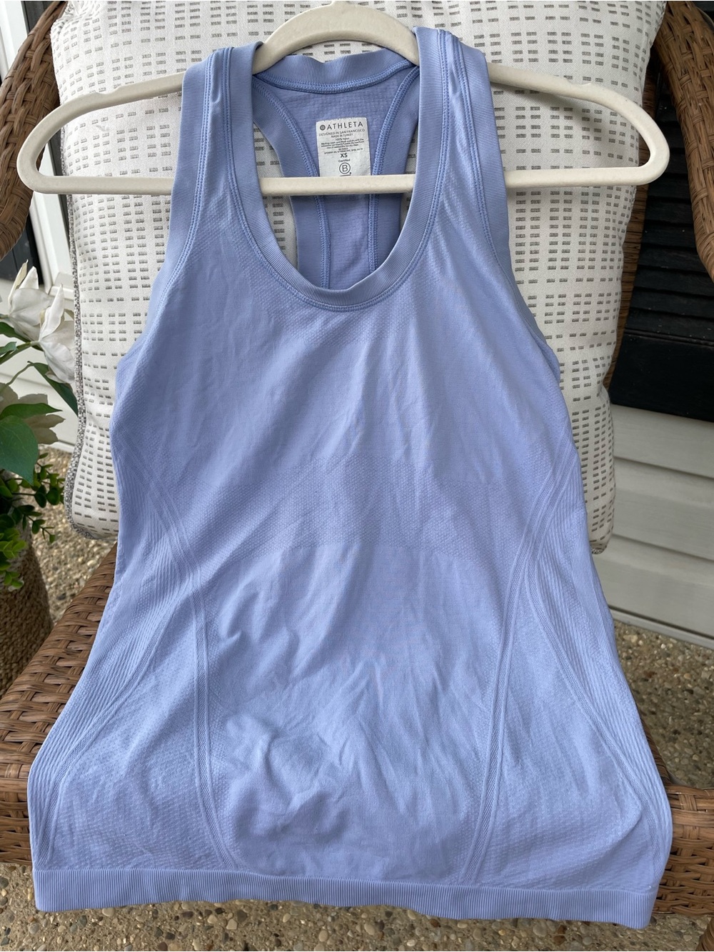 ATHLETA Momentum Seamless Racerback Tank Top, Powder Blue, XS
